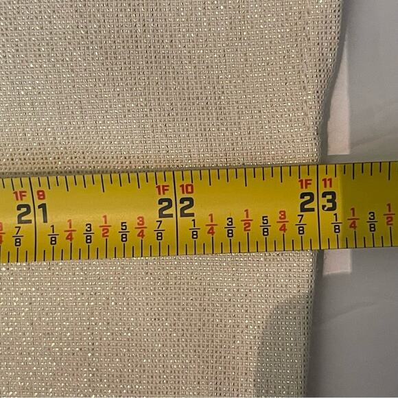 MNG Cream N Metallic Gold Cotton Blend Artist Boho Maxi Shirt Dress NWT Size 10 - Picture 12 of 13